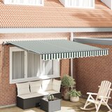 vidaXL Manualna uvlačiva tenda zelena i bijela 350x250 cm, zamjena za tkaninu tende za okvir 3,5x2,5 m zelena i bijela Cijene
