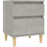 Maison Chic Nočna omarica - Nočna miza betonsko siva 40x35x50 cm, (21687481) Cene