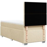  Krevet s oprugama i madracem krem 90 x 190 cm od tkanine | shoptok.hr