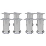 vidaXL Noge za kavč 8 kosov okrogle krom 120 mm, (20983671) | Shoptok.si