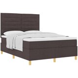 vidaXL Box Spring Krevet s Madracem Tamnosmeđi 140x190 cm Tkanina Cijene