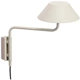 Bež metalna LED zidna lampa s mogućnosti zatamnjivanja s utikačem ø 30 cm Cover –