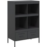  The Living Store Visoka omara črna 68x39x101,5 cm hladno valjano jeklo - Visoka Omara, (21496142) | Shoptok.si
