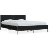 vidaXL Posteljni okvir črn 120x200 cm inženirski les in kovina | Shoptok.si