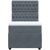 Box spring krevet s madracem tamnosivi 90x200 cm baršunasti | shoptok.hr