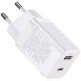 Baseus Pretvornik USB - 220V 30W USB 1x Tip C 1x Tip A ProQuickCharger bel | Shoptok.si
