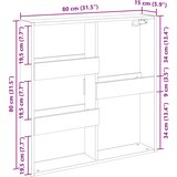  Zidni ormarić smeđa boja hrasta 80x15x80 cm konstruirano drvo | shoptok.hr