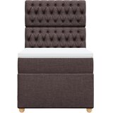  Krevet s oprugama i madracem tamnosmeđi 90 x 200 cm od tkanine | shoptok.hr