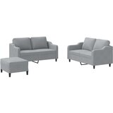  Sedežna garnitura 3-delna z blazinami svetlo sivo blago, (20911436) | Shoptok.si
