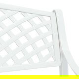 vidaXL Vrtna klop 102 cm liti aluminij bele barve | Shoptok.si