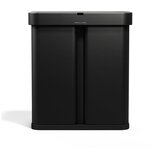simplehuman Črn jeklen koš za smeti 34+24 l za ločevanje odpadkov/brezstični Dual Sensor – | Shoptok.si