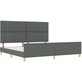 vidaXL Krevet u tamnosivoj boji 200x200 cm od tkanine | shoptok.hr