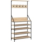  The Living Store Regal za oblačila s prostorom za čevlje son. hrast 90x34x184 cm - Regal Za Oblačila, (21453511) | Shoptok.si