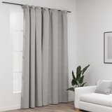 vidaXL Zavjesa za zamračivanje s kukama siva 290 x 245 cm Cijene