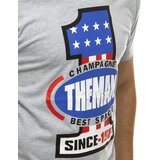 DStreet T-shirt męski z nadrukiem szary | Shoptok.si