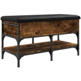  The Living Store Klop za čevlje dimljen hrast 82x42x45 cm inženirski les - Klop Za Čevlje, (21444111) | Shoptok.si