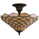 Endon 64300 - plafonski luster tiffany pearl 3xE27/60W/230V prečnik 37 cm | Eponuda.com