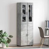  Highboard s policom FLORIN Betonski sivi 60 x 35 x 182 cm | Eponuda.com