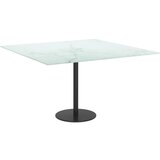 Stolna ploča bijela 70x70 cm 6 mm staklena s mramornim uzorkom | Eponuda.com