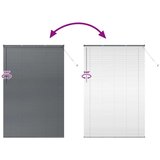 vidaXL Okenska roleta z zavesami Drugo Temno siva 140 x 220 cm Aluminij | Shoptok.si