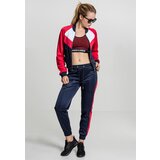 Urban Classics women's Short Raglan Track Jacket Navy/Fiery Red/White Cene