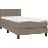  Krevet s oprugama i madracem smeđesivi 100 x 200 cm od tkanine | shoptok.hr