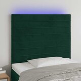  LED uzglavlje tamnozeleno 90x5x118/128 cm baršunasto | shoptok.hr