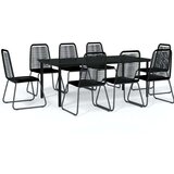  9-dijelni vrtni blagovaonski set crni | shoptok.hr