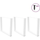 Noge za blagovaonski stol V-oblik 3 kom Bijele 100 x (72-73,3) cm Čelik | Eponuda.com