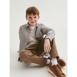 Reserved - Regular fit košulja od strukturirane tkanine - light grey | shoptok.hr