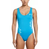 Nike MULTI LOGO Ženski jednodijelni kupaći kostim, plava, veličina