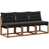 3 3 kom. Vanjska srednja sofa Masivno bagremovo drvo, Tekstilen | shoptok.hr