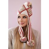 Kesi Women's Cap with Long Ears Eunika K322 ecru+Red | shoptok.hr