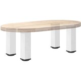  Noge za klubsko mizico 4 kosi bele 42-44 cm jeklo, (22123755) | Shoptok.si