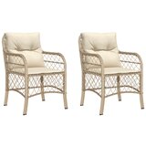  The Living Store Vrtni stol z blazinami 2 kosa poli ratan bež - Vrtni Stol, (21459670) | Shoptok.si