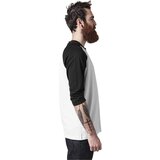 Urban Classics Plus Size Contrasting raglan T-shirt with 3/4 sleeves wht/bl | shoptok.hr