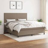  Box spring postelja z vzmetnico taupe 180x200 cm blago, (20792174) | Shoptok.si
