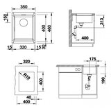 Blanco kuhinjsko korito SUBLINE 320 - U, antracit, Silgranit PD 523406 + sifon | Shoptok.si