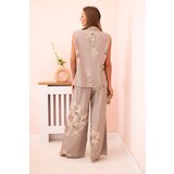 Kesi Włoski Women's set made of viscose, vest and trousers in floral fango | shoptok.hr