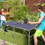  Prijenosni stol za stolni tenis s mrežom, 2 reketa i 3 loptice, mini stol za stolni tenis | shoptok.hr