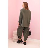 Kesi Włoski Cotton sweatshirt pants set khaki | Shoptok.si