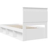  Konstrukcija postelje Bela 100 x 200 cm Masivno borovo les, (5000103705) | Shoptok.si