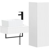  Set namje&amp;scaron;taja za kupaonicu 2 kom. Bijela 33 x 34,5 x 100 cm Slike