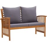  Vrtna klupa s jastucima 119 cm od masivnog bagremovog drva | shoptok.hr