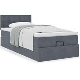vidaXL otomanski okvir kreveta s madraca tamnosivi 90x200cm baršunasti | shoptok.hr