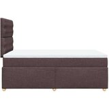 vidaXL Box spring postelja z vzmetnico temno rjava 120x190 cm blago, (21304699) | Shoptok.si