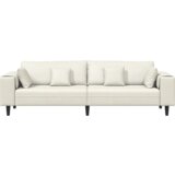  Baršunasta sofa s jastukom s jastukom Krem 208 cm Baršun | shoptok.hr