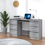 Furnova Pisalna miza siva sonoma 140x50x77 cm konstruiran les, (21925144) Cene