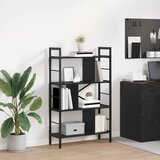 vidaXL Knjižna polica Črna Orehovina 75 x 30 x 123,5 cm | Shoptok.si