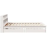 vidaXL Krevet s regalom z knjige bez madraca bijeli 135x190cm borovina | shoptok.hr